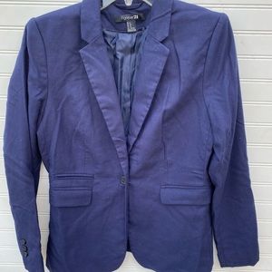 Forever 21 Navy Blue Work Career Blazer Jacket
